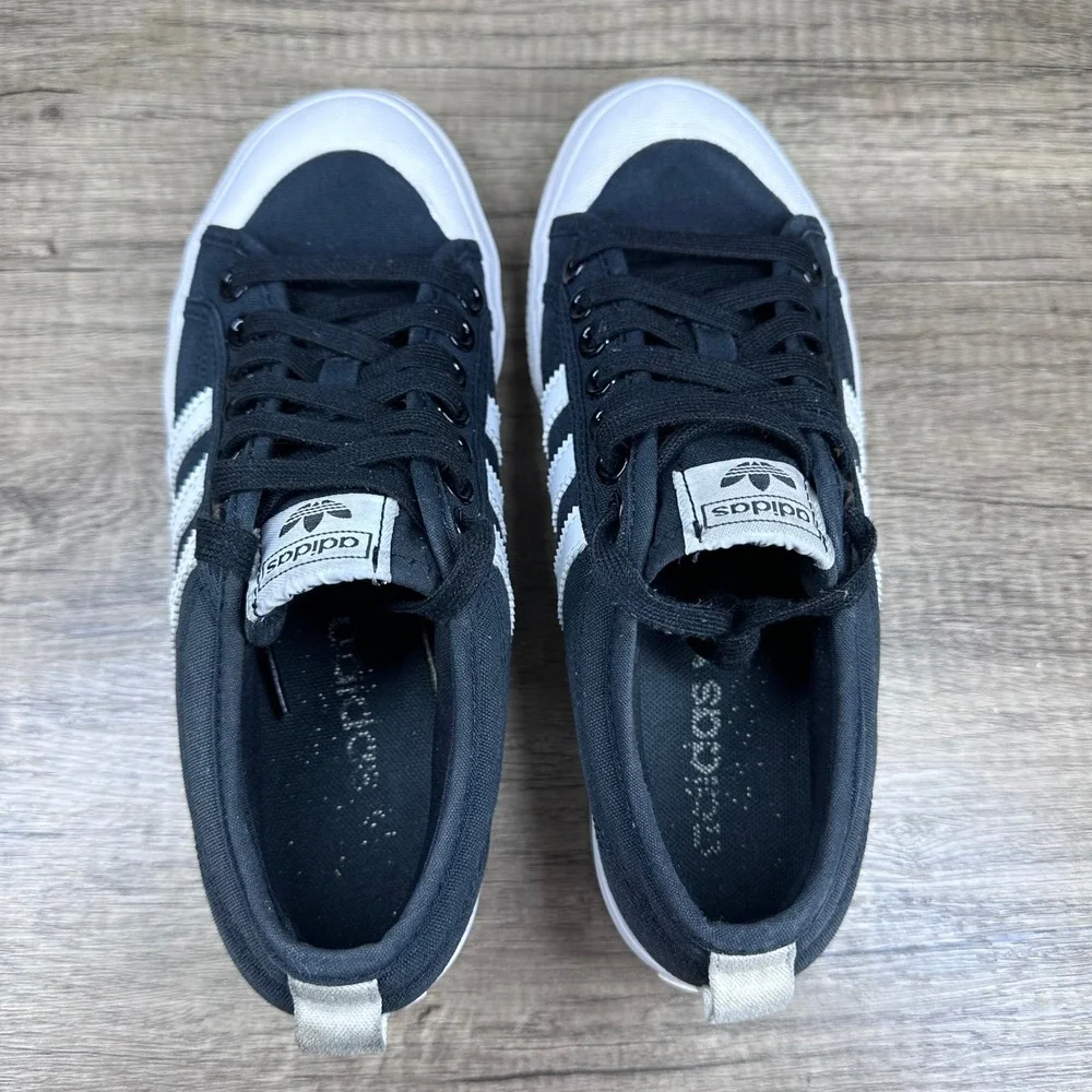 Adidas~Women's~Nizza Platform‎ Black/White Sneakers~Size 8.5